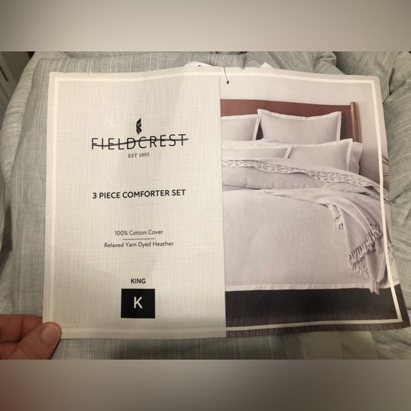 Fieldcrest Bedding New Fieldcrest King Size Comforter Set Gray And